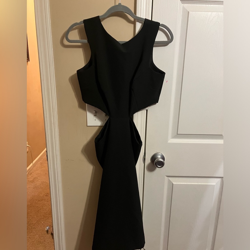 NWT Gorgeous Arti Gogna Black Cut Out Dress size L handmade in Montreal